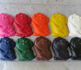 Large Monkey Hugging Banana Crayon Set of 14