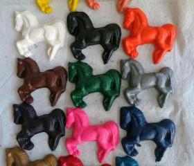 Large Horse Equestrian Crayon Set of 28