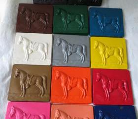 Giant Horse Equestrian Crayon Set of 28