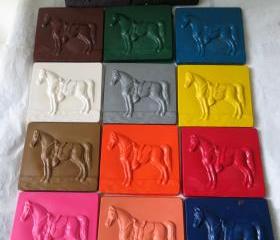 Giant Horse Equestrian Crayon Set of 14
