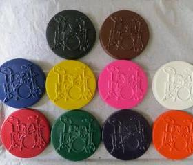 Large Drum Set Disc Crayon Set of 28