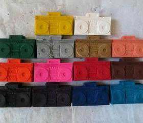 Large Boombox Stereo Crayon Set of 28