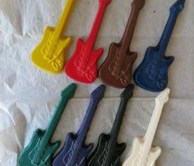 Giant Electric Guitar Instrument Crayon Set of 28