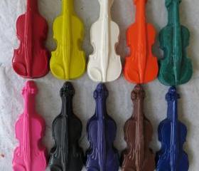 Large Violin Instrument Crayon Set of 14